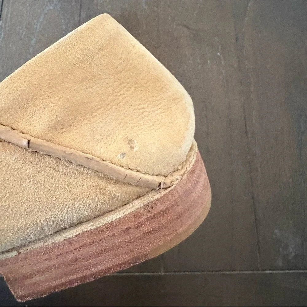 Aerin‎ for Anthro Sahara Hawley Suede Leather Woven Loafers Flats 7.5